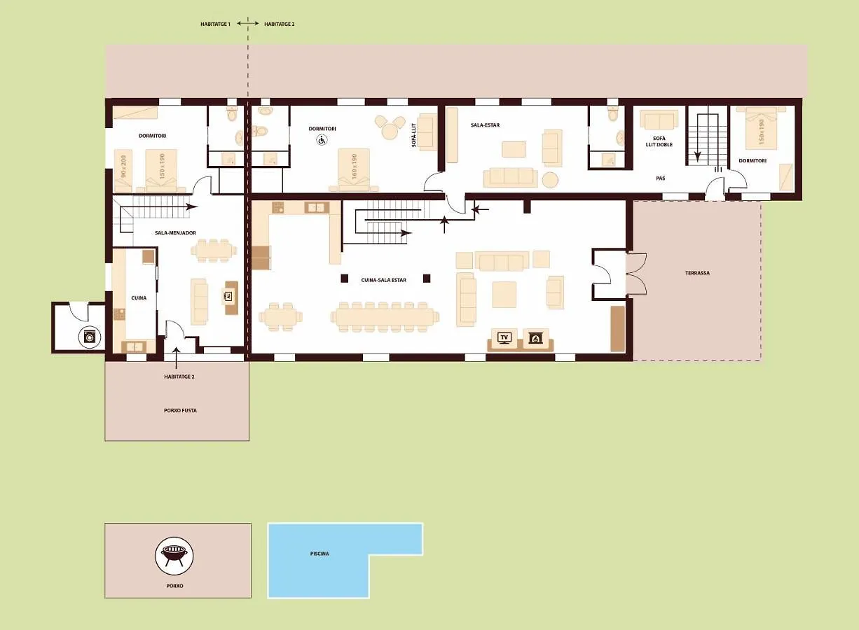 Masia Restaurada Con Piscina Privada28 Pax Villa Girona Spain